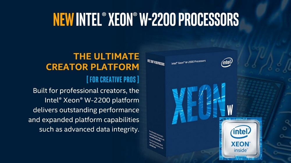Intel anuncia los procesadores para estaciones de trabajo Xeon W-2200;  Empieza desde US $ 294