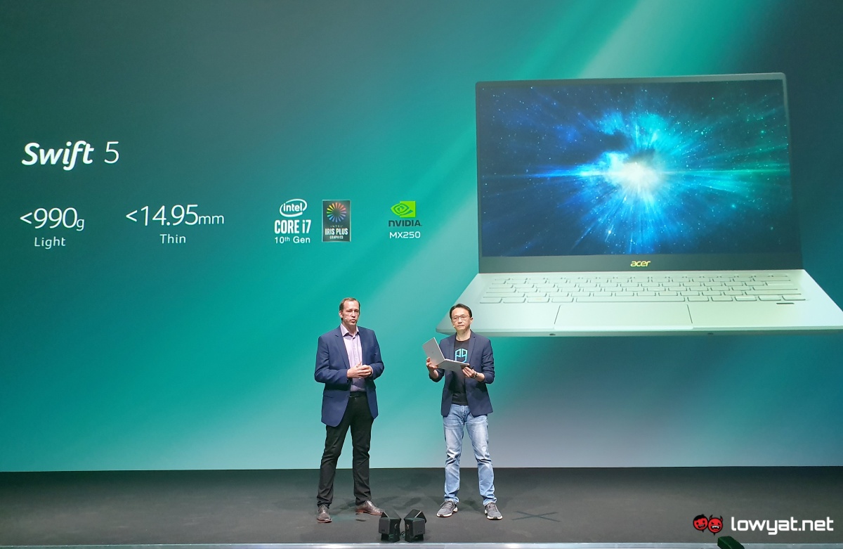 El nuevo Acer Swift 5 todavía pesa menos de 1 kg;  Cuenta con Intel Core de décima generación y NVIDIA GeForce MX 250