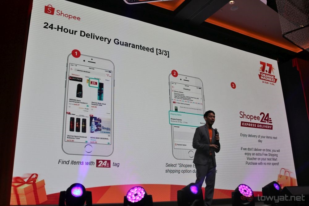 Shopee lanza el servicio de entrega exprés las 24 horas y la venta de 7.7 Orange Madness