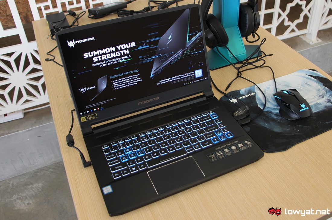 El portátil para juegos Acer Predator Triton 500 con CPU Intel Core de novena generación ya está disponible en Malasia