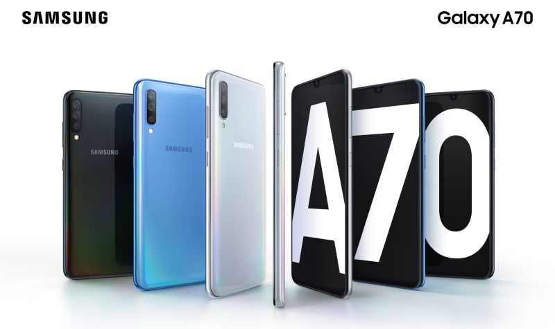 Samsung lanza Galaxy A70;  Cuenta con escáner de huellas dactilares en pantalla y batería de 4500 mAh