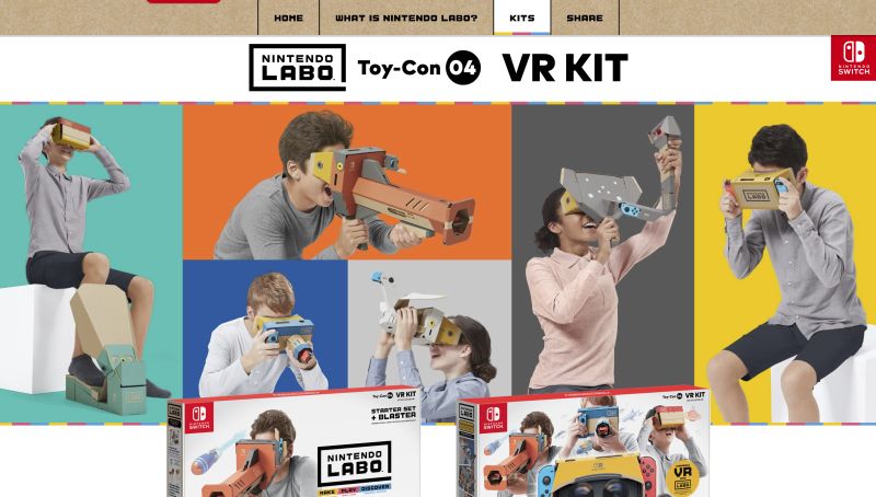 Nintendo lanzará nuevos kits Labo VR en abril