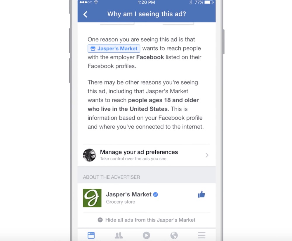 Facebook para comenzar a revelar quién entregó sus datos para la orientación de anuncios
