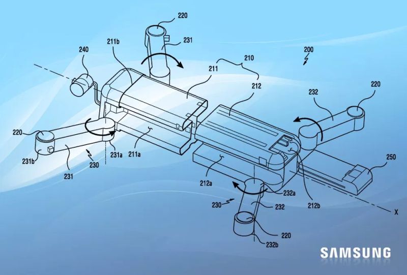 Samsung presenta una patente para un dron transformable con la oficina de patentes de EE. UU.