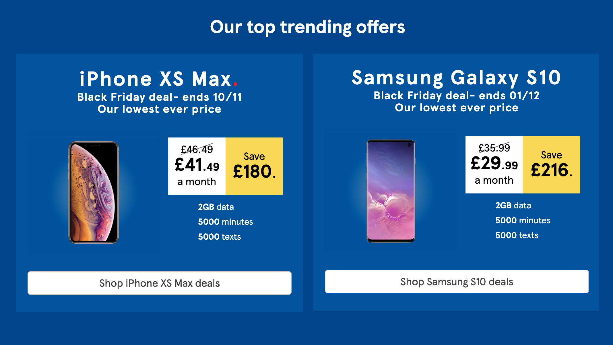Ahorre £ 216 en el Samsung Galaxy S10 en la oferta de Tesco Mobile