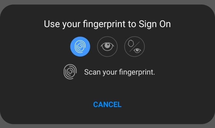 Android 10 biometrische API