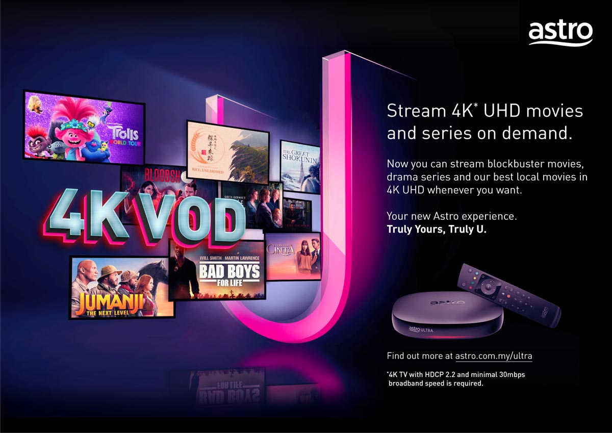 Video a pedido Astro Ultra Box 4K UHD VOD