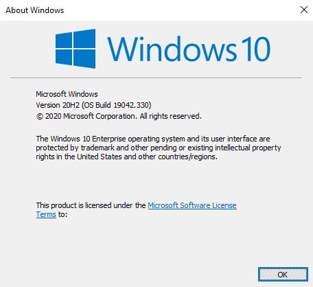 Windows 10 compilación 19042.330
