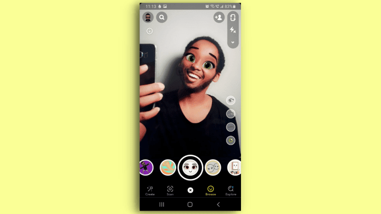 Cómo animar tu cara en Snapchat