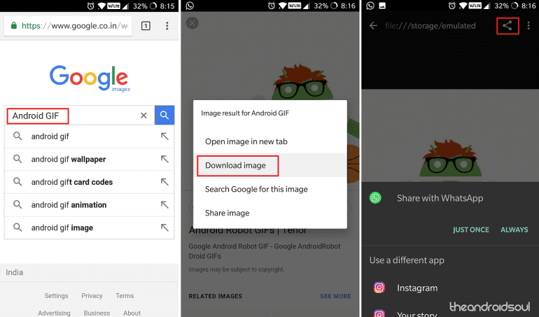 Cómo buscar y descargar imágenes GIF en teléfonos móviles Android