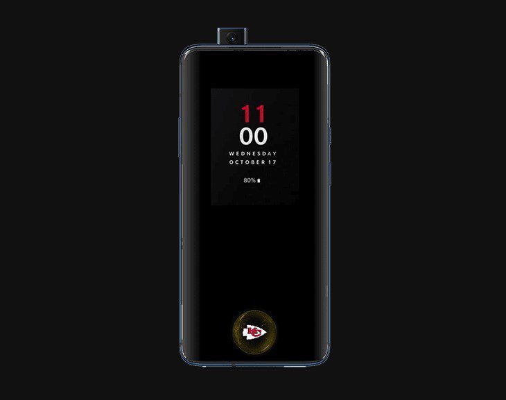 Logotipo de la NFL Ícono del sensor de huellas dactilares OnePlus 7 Pro