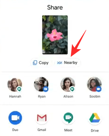 Cómo compartir archivos en recursos compartidos cercanos normalmente, de forma confidencial y sin conexión en Android