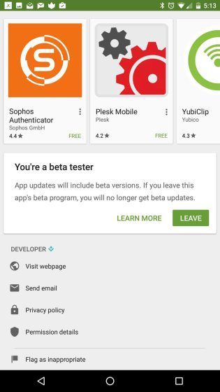 Salir de la prueba beta de Play Store