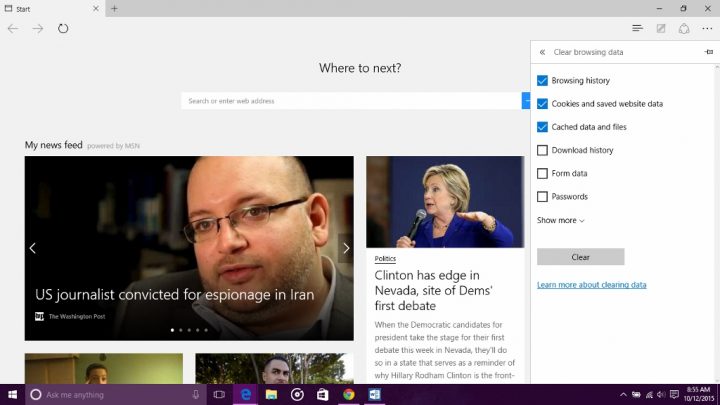 Cómo eliminar el historial del navegador de Windows 10 (8)
