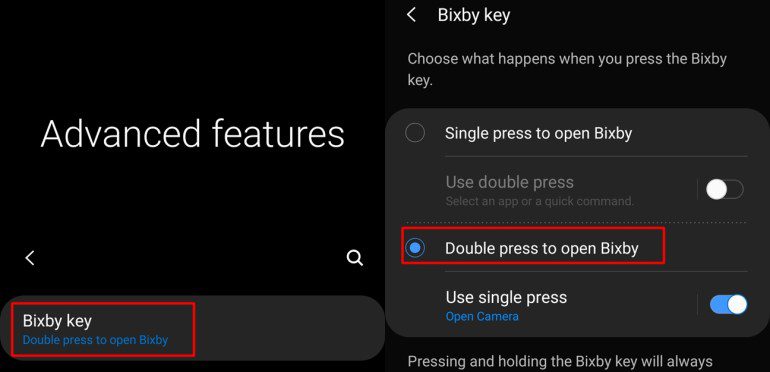 Cómo evitar presionar accidentalmente el botón Bixby en dispositivos Samsung Galaxy