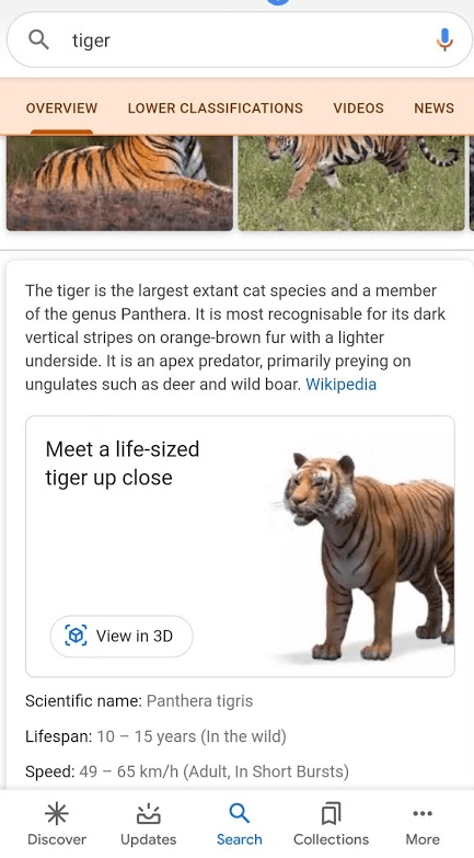 Cómo obtener y usar animales 3D de Google