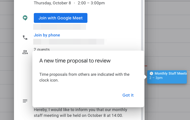 Cómo proponer un nuevo horario en Google Calendar en su teléfono y PC