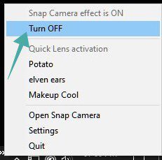 Cómo salir del filtro Snap Camera inmediatamente (incluso durante una llamada o reunión)