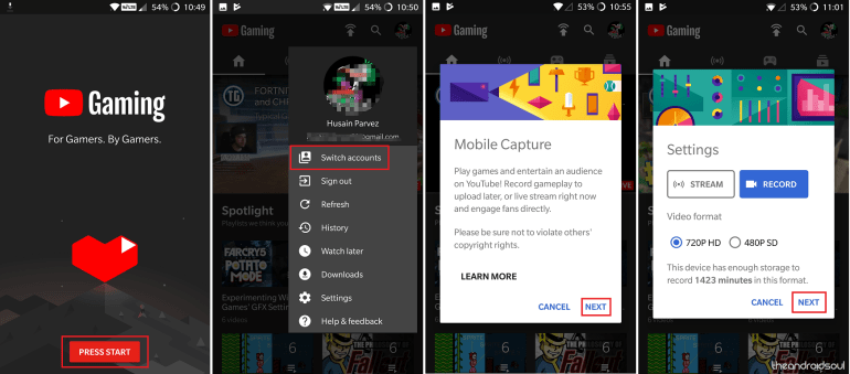 Cómo transmitir juegos móviles desde su teléfono Android a YouTube