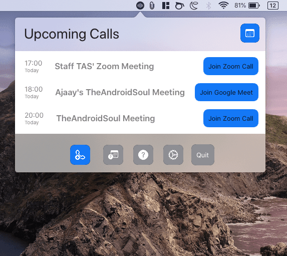 Cómo unirse a reuniones instantáneamente en Google Meet, Zoom, Microsoft Teams y más en una Mac