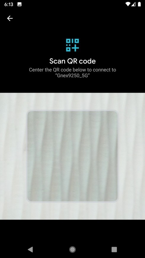 Escanee el código QR para unirse a Wi-Fi