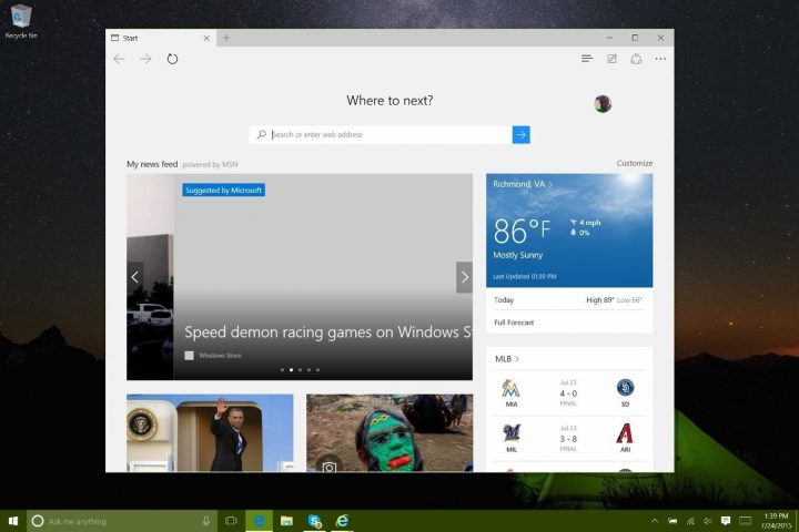 Microsoft reemplazó Internet Explorer con el navegador web Microsoft Edge en Windows 10.