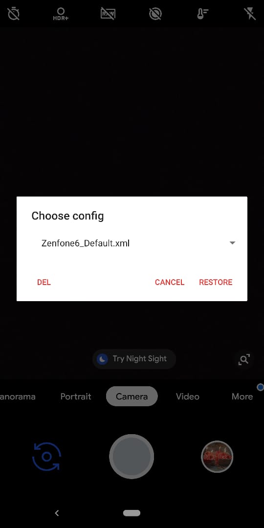 Instalar Google Camera Asus Zenfone 6 (2019) - Cuadro de diálogo Elegir configuración