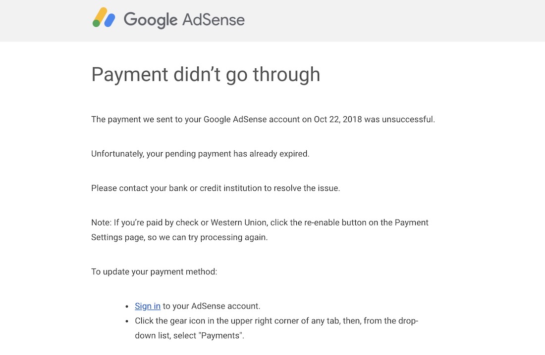 El pago de Adsense no se realizó con Western Union, ¿cómo recibir su dinero?