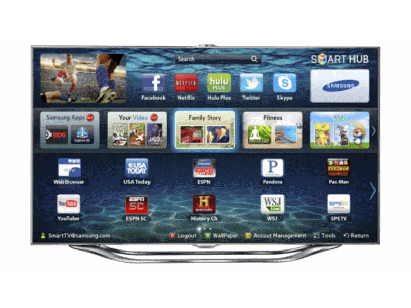El televisor Samsung ES8000 de doble núcleo lidera una nueva línea de televisores más inteligentes