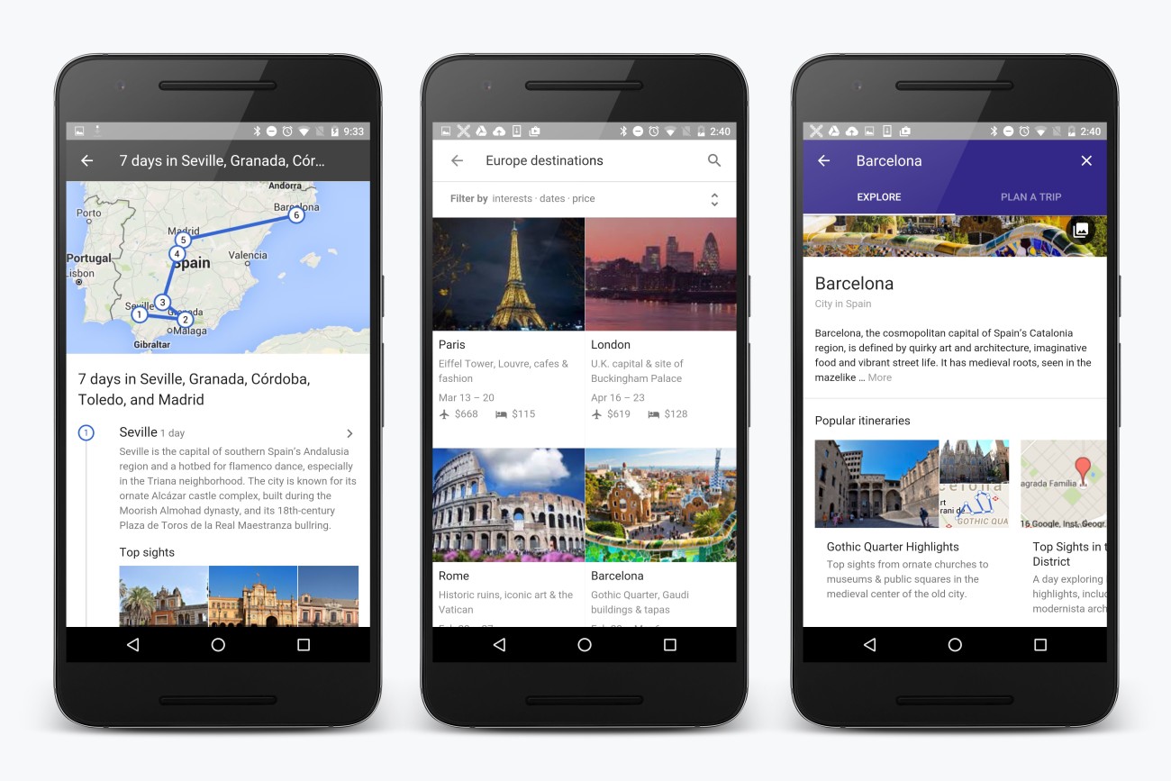 Google presenta la función de nuevos destinos: buscar, tocar y listo