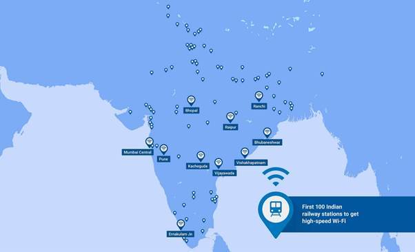 Google y Railtel extienden el WiFi gratuito a 9 estaciones de tren más