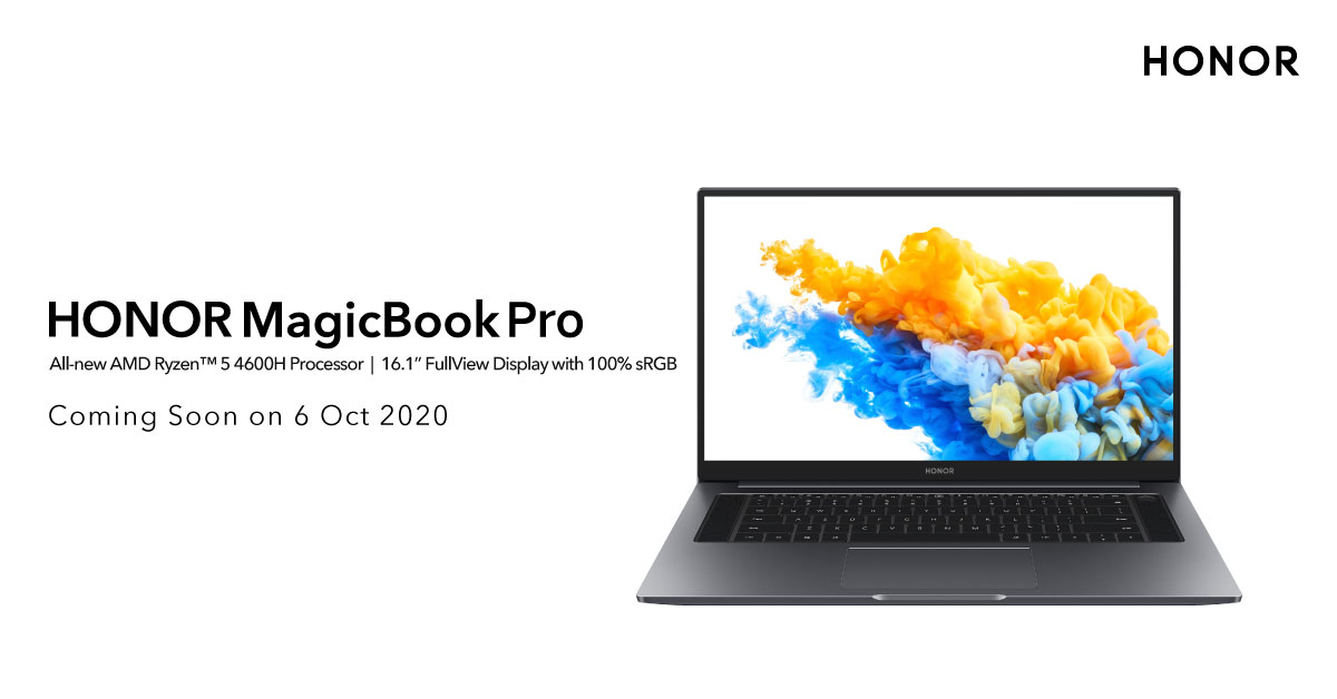 HONOR MagicBook Pro y Watch GS programado para lanzarse el 6 de octubre