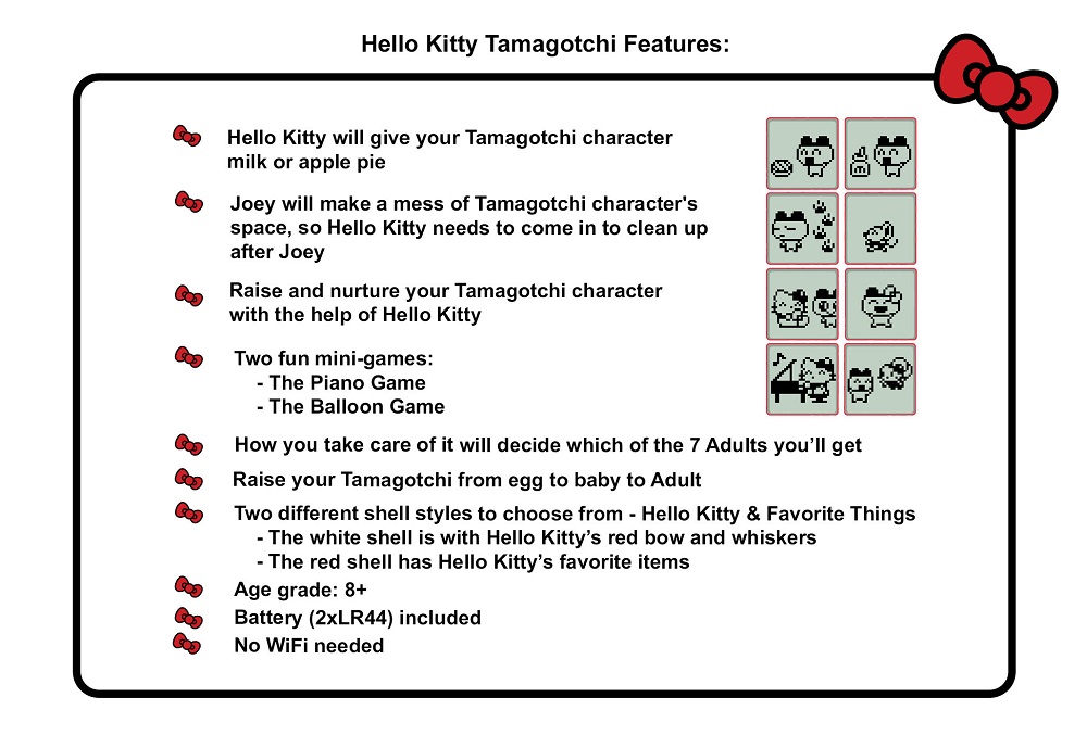 Notas de Hello Kitty Tamagochi