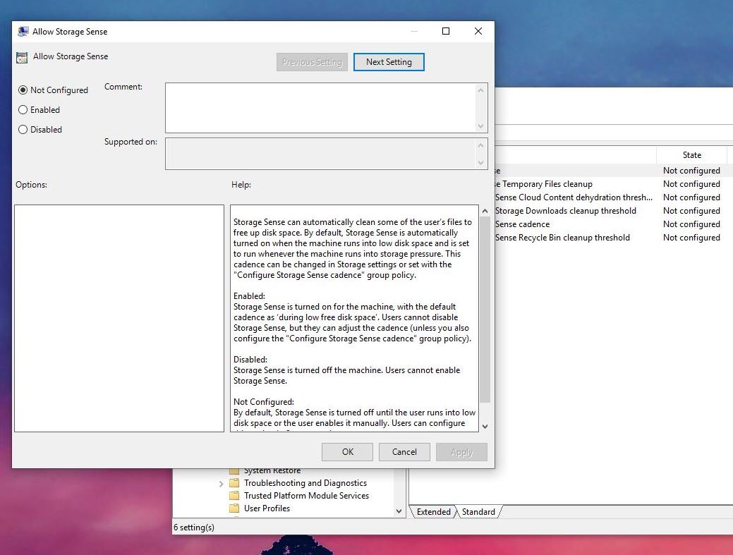 Disable Storage Sense In Windows 10