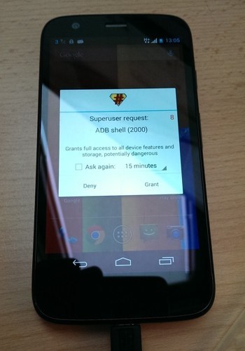 Moto G Rooted Proof