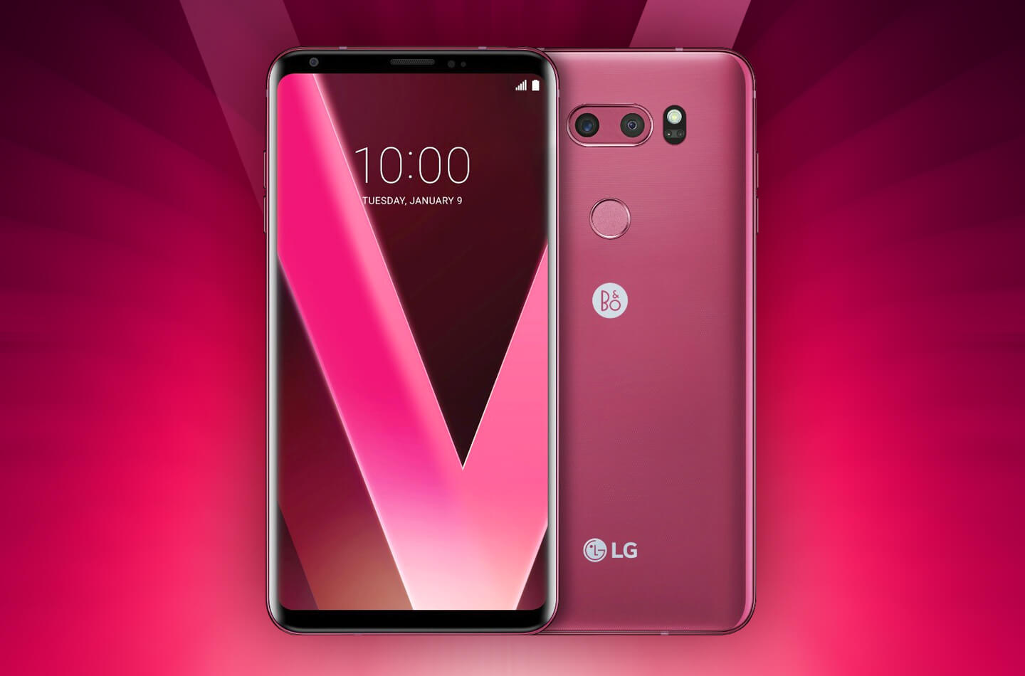 LG V30 Raspberry Rose presentado en 2018 CES