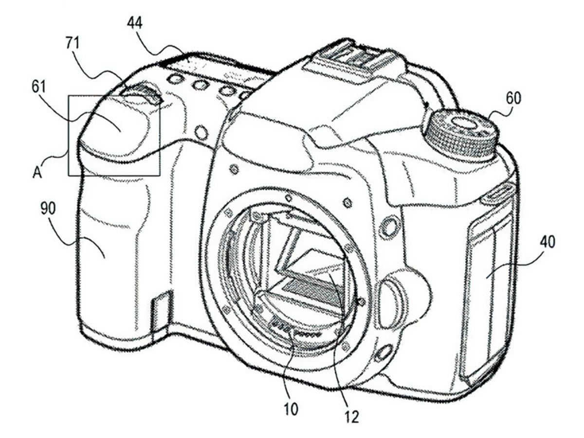 Canon patent touch panel sluiterknop