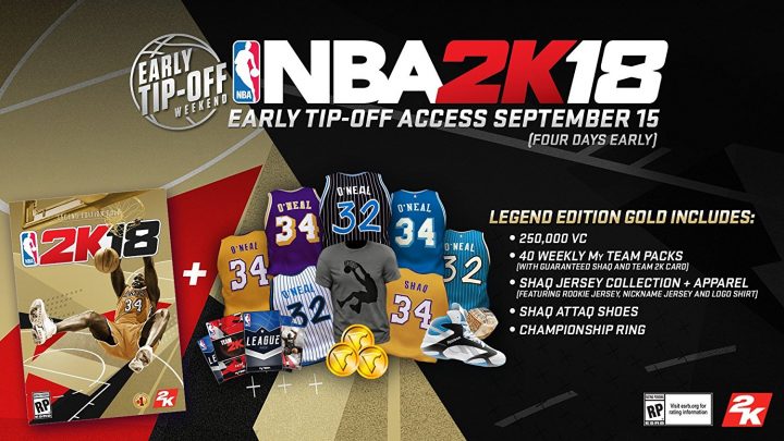 Extras de NBA 2K18 Legend Edition Gold.