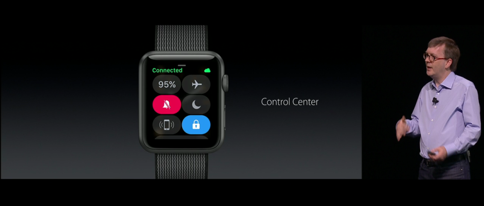 centro de control apple watch OS 3