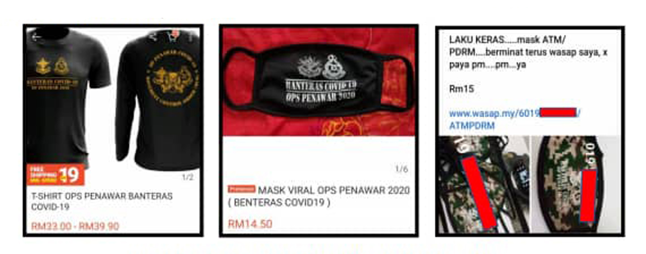 MAF y PDRM niegan la producción de camisetas o máscaras de Operasi Penawar MCO