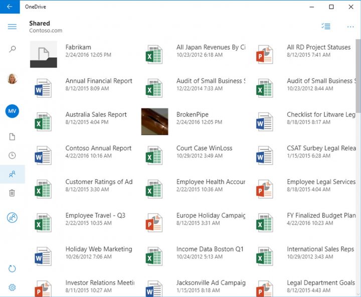 Aplicación OneDrive para la Tienda Windows