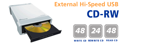 Plextor PlexWriter 48/24 / 48U USB 2.0 de alta velocidad externo CDRW