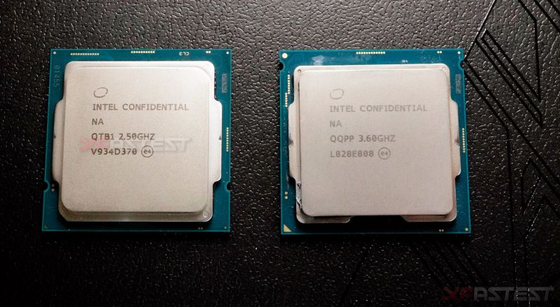 Primer plano del presunto procesador Intel Core i9-10900 hace aparición
