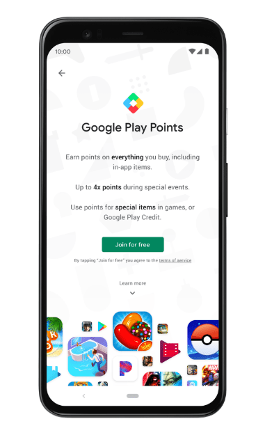 Únete a los puntos de Google Play