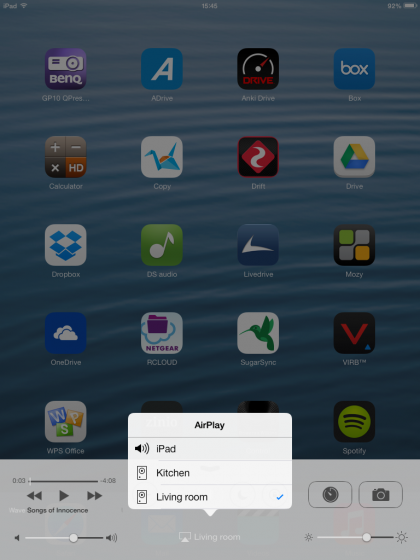Captura de pantalla de la aplicación Bowers & Wilkins A7 AirPlay