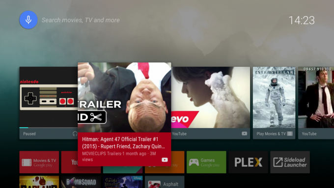 Android TV-interface
