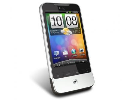 HTC Legend driekwart startscherm
