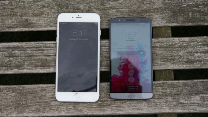 iPhone 6 Plus vs LG G3 lado a lado