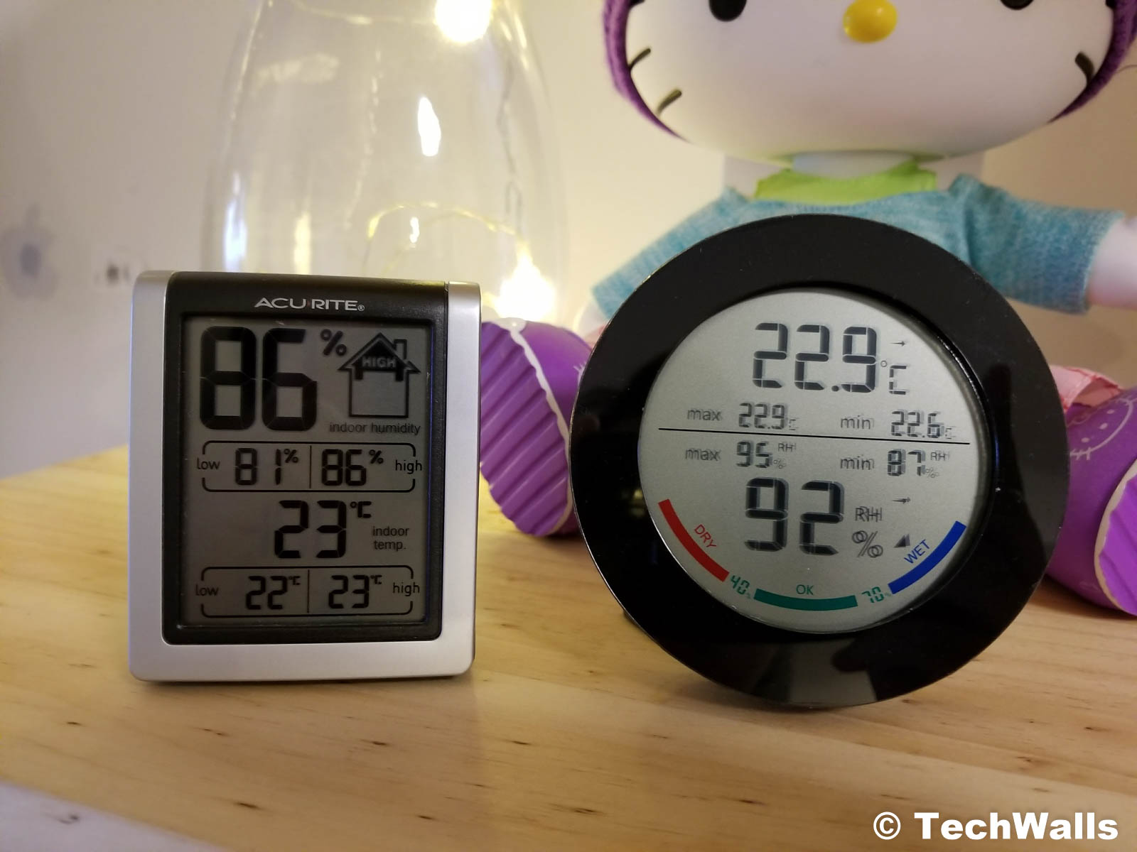 Revisión del monitor de humedad y termómetro interior ORIA