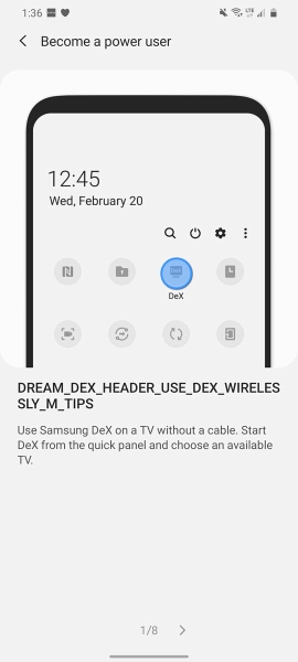 Captura de pantalla inalámbrica de Samsung DeX